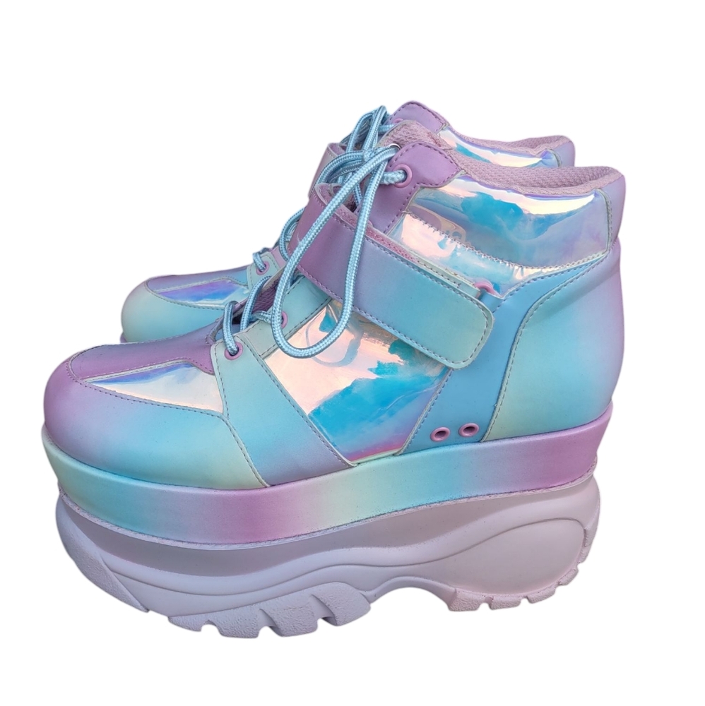 Sugar Thrillz Size 10 Platform Iridescent Shoes - Picture 5 of 16
